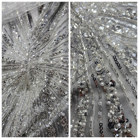 Chicas Elegant Silver Evening Gown - Picture 6 of 12